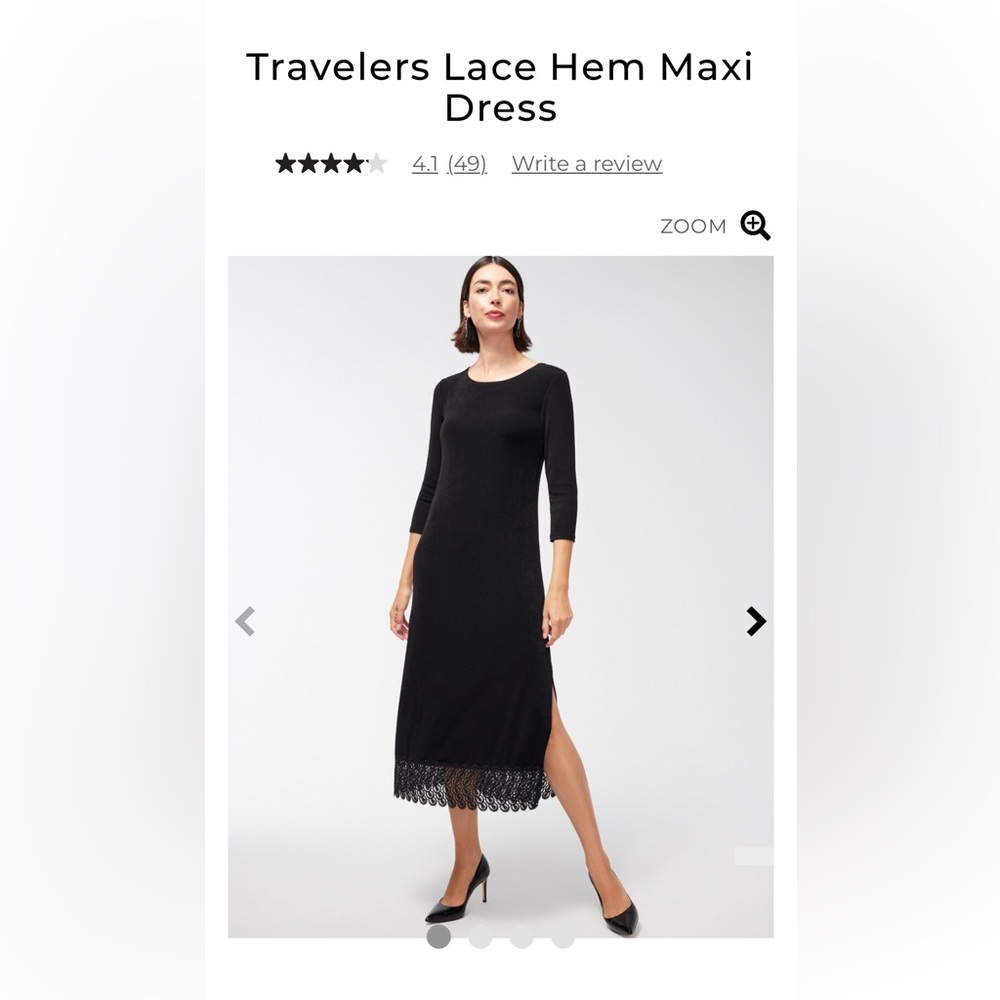Chicos Travelers™ Lace Hem Maxi Dress Chicos size 2